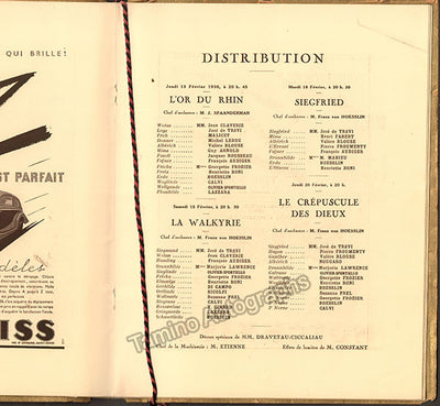 Marseille Opera - Der Ring des Nibelungen Program 1936