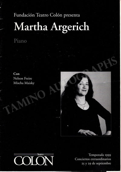 Argerich, Martha - Freire, Nelson - Signed Program Buenos Aires 1999