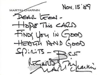 Charmin, Martin - Signed Card 1989