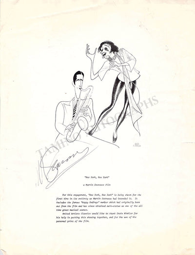 Scorsese, Martin - Signed Printed Caricature