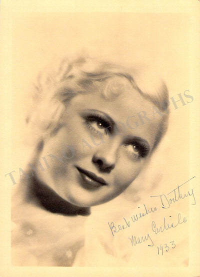 Carlisle, Mary - Signed Photograph 1933