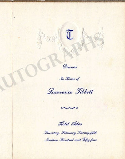 Garden, Mary - Signed Card