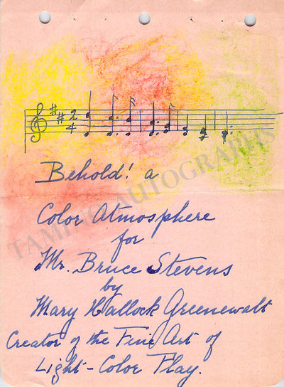 Hallock-Greenewalt, Mary - Autograph Music Quote Signed
