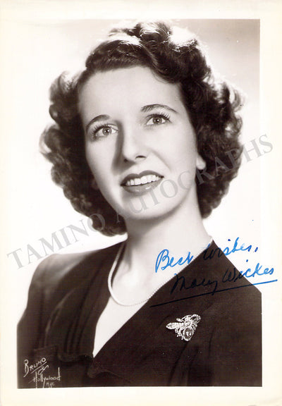 Wickes, Mary - Signed Photograph