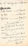 Ravel, Maurice - Autograph Note Signed 1916