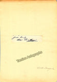 Strakosch, Maurice - Strakosch, Max - Autograph Music Quote Signed + Signature Cut