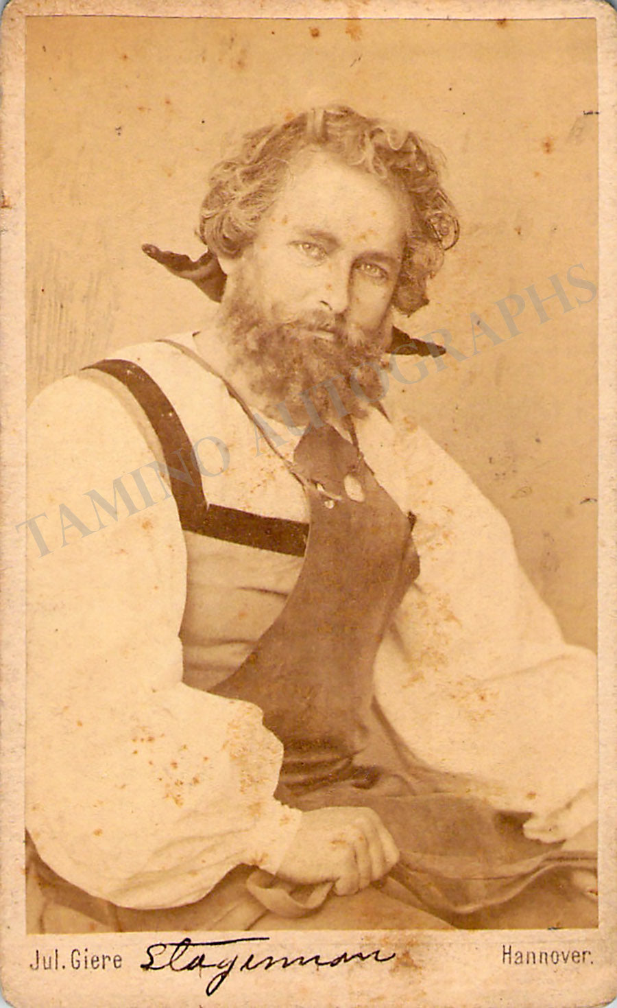 Max Staegemann photos Set of 3 Vintage CDV Tamino
