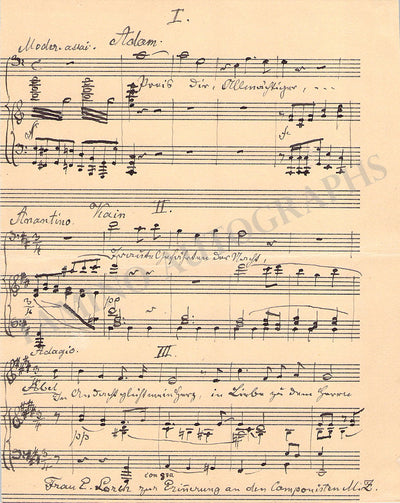 Zenger, Max - Autograph Music Quote