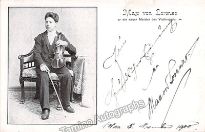 Von Lorenzo, Max - Signed Photograph 1900