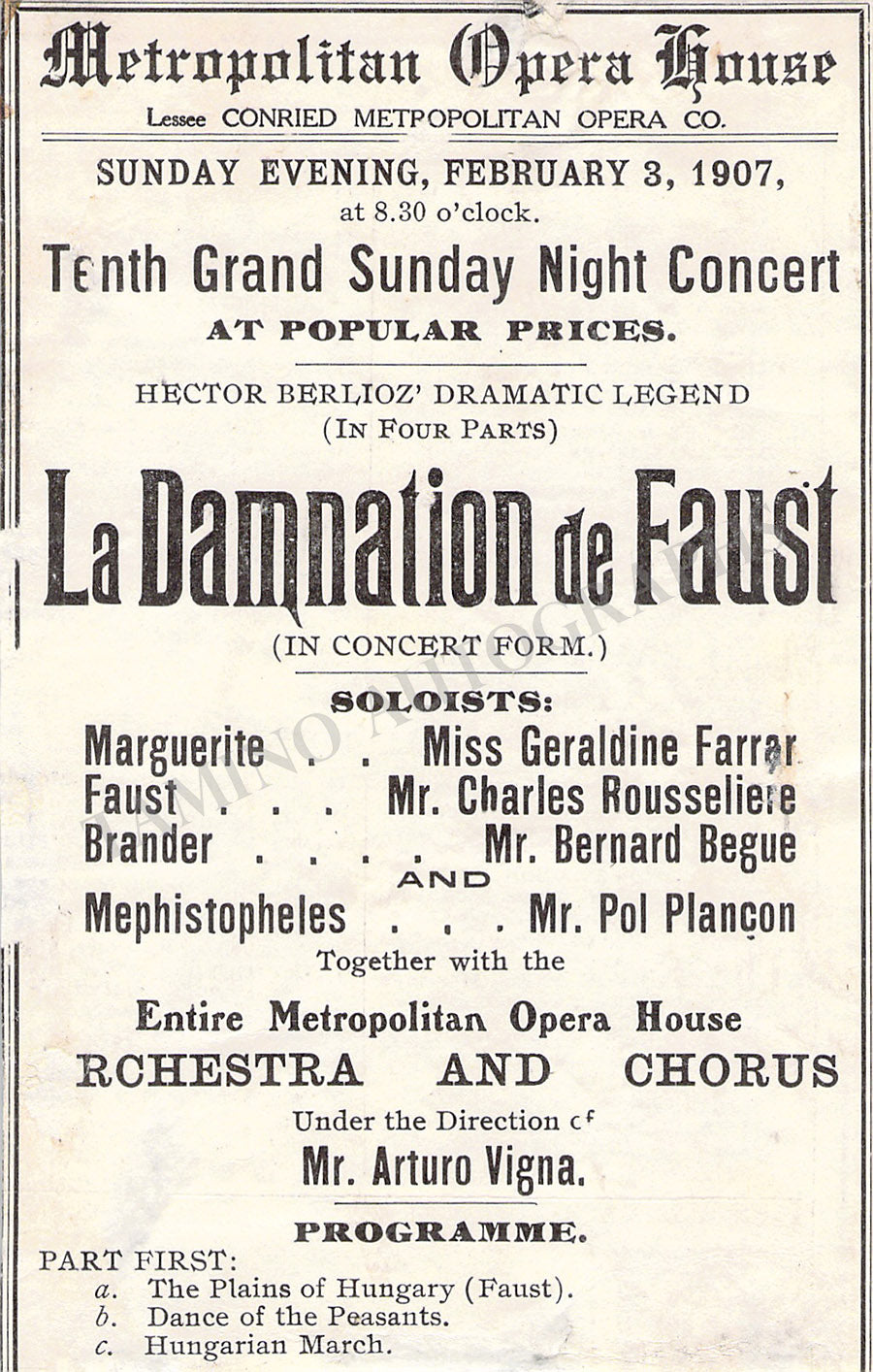 Met Opera Collection of +50 Program Clips 1890-1920 – Tamino