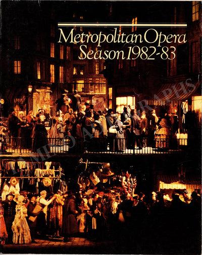 Metropolitan Opera - Signed Season Book 1982-1983