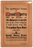 Metropolitan Opera - San Francisco Tour Program 1905