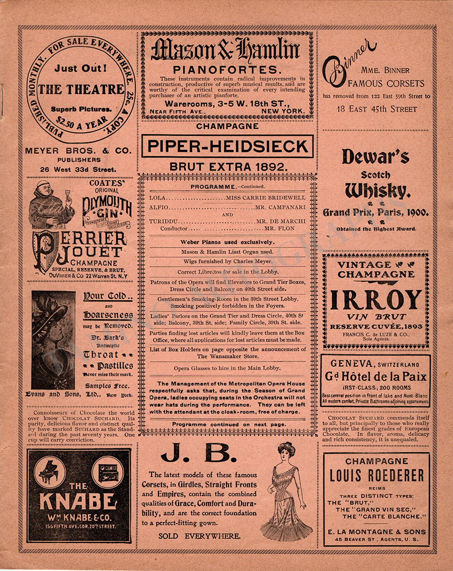 Metropolitan Opera Set of 8 Vintage Opera Programs – Tamino