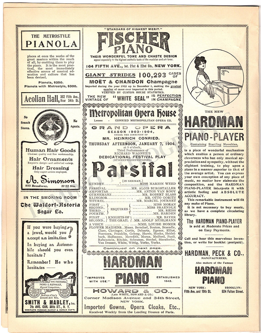 Metropolitan Opera Set of 8 Vintage Opera Programs – Tamino