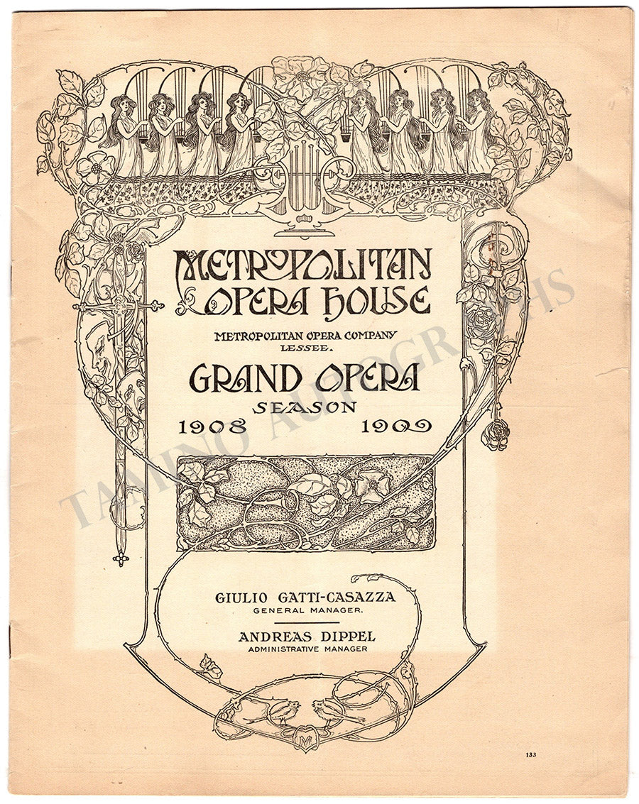 Metropolitan Opera Set of 8 Vintage Opera Programs – Tamino