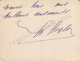 Heglon, Meyrianne - Autograph Note Signed