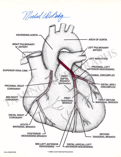 DeBakey, Michael Ellis - Signed Print