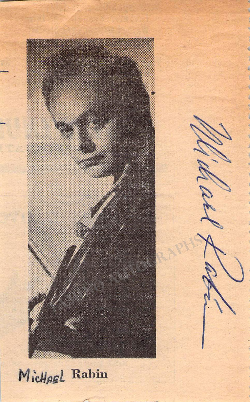 Michael Rabin Autograph Signed Clip with Photo – Tamino Autographs