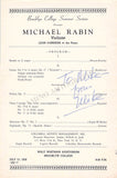 Rabin, Michael - Signed Program New York 1959