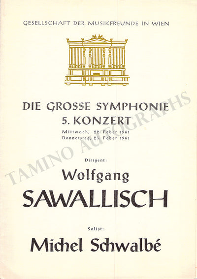 Schwalbe, Michel - Concert Program Vienna 1961