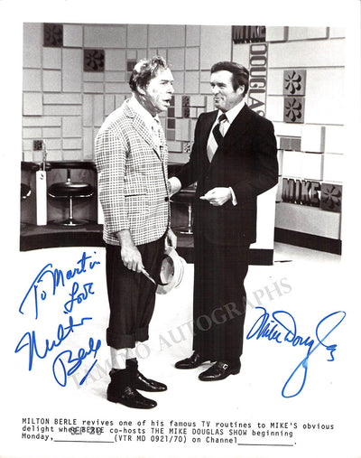 Berle, Milton - Douglas, Mike - Double Signed Photograph