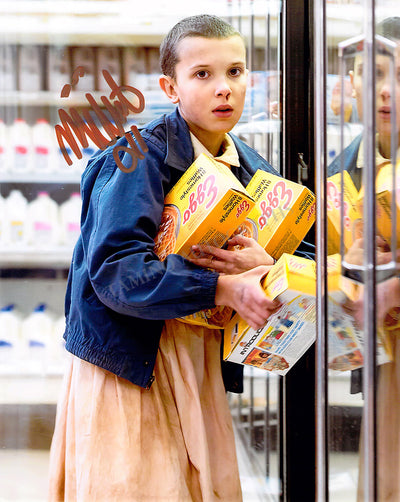 Bobby Brown, Millie - Signed Photograph in "Stranger Things"