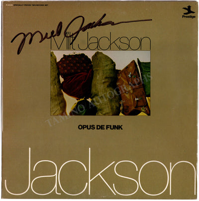 Jackson, Milt - Signed LP Sleeve "Opus De Funk"