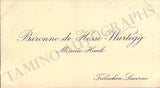 Hauk, Minnie - Autograph Note Signed on Card