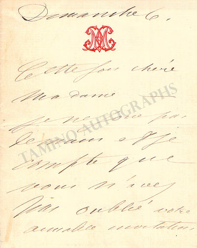 Miolan-Carvalho, Marie Caroline - Autograph Manuscripts (Various Options)