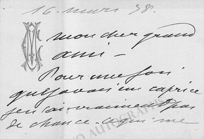 Autograph Note Signed (I)