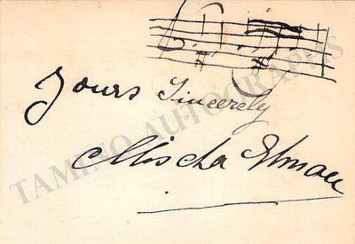 Elman, Mischa - Signed Business Card