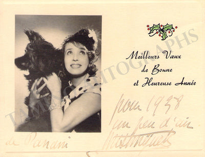 Mistinguett - Signed Card 1938 & Unsigned Photo Lot