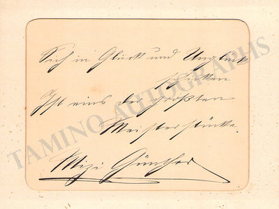 Gunther, Mitzi - Autograph Note Signed