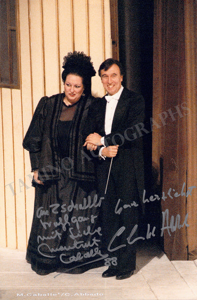 Abbado, Claudio - Caballe, Montserrat - Signed Photograph 1982