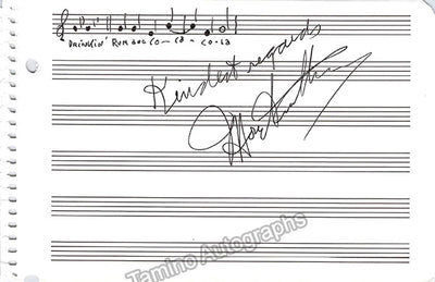 Amsterdam, Morey - Autograph Music Quote Signed