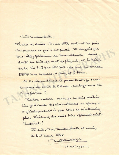 Autograph Letter Signed (1940)