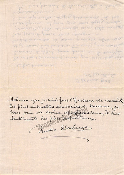 Set x 2 Autograph Letters Signed