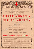 Milstein, Nathan - Monteux, Pierre - Large Poster Signed 1956