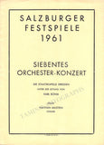 Milstein, Nathan - Concert Program Salzburg 1961