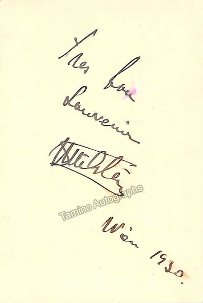 Signed Card (1930) & Photo