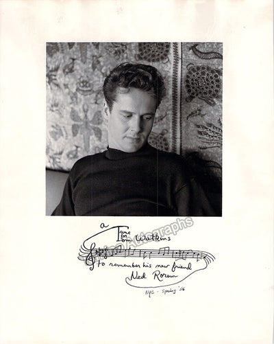 Rorem, Ned - Signed Photograph 1956