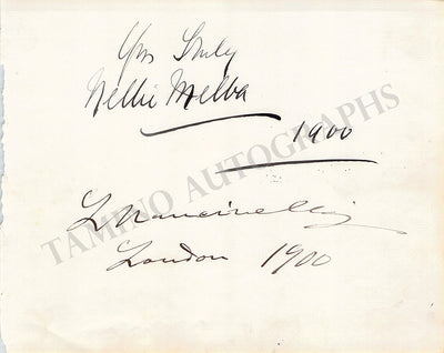 Melba, Nellie - Mancinelli, Luigi - Double Signed Album Page