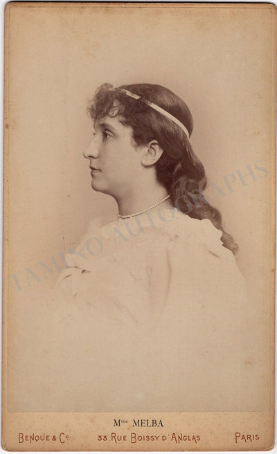 Melba, Nellie - Vintage Cabinet Photos & CDVs (Various Options)