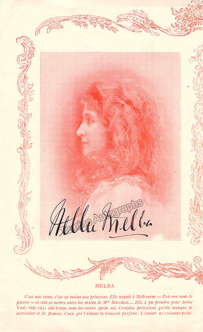 MELBA, Nellie - COLBERT, Valerie