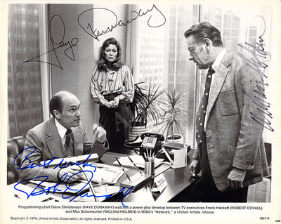 Duvall, Robert - Dunaway, Faye - Holden, William - Signed Photo in "Network"