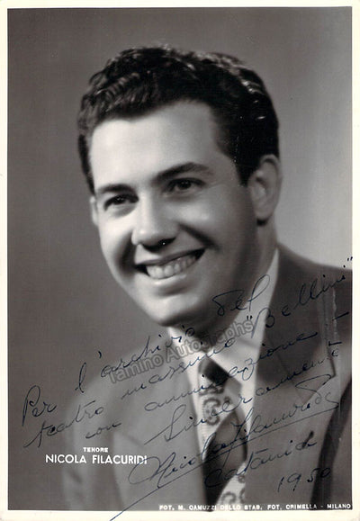 FILACURIDI, Nicola (Various Autographs)