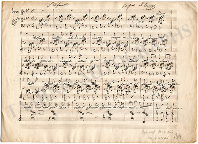 Vaccai, Nicola - Autograph Score "L'Orfanella"