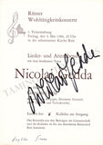 Gedda, Nicolai - Signed Program Zurich 1986
