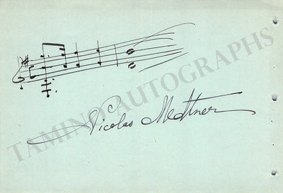 Medtner, Nikolai - Autograph Music Quote Signed