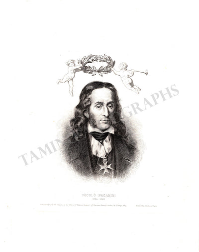 Paganini, Niccolo - Vintage Engraving
